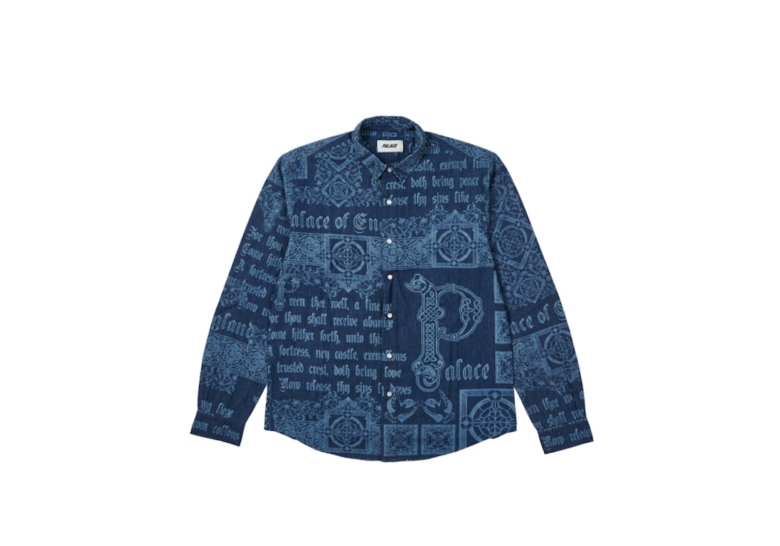 Pre-owned Palace Medieval Shirt Blue