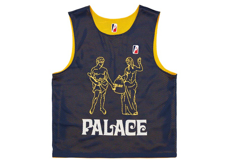 Palace Mesh Practice Vest Navy/Yellow Men's - SS22 - US