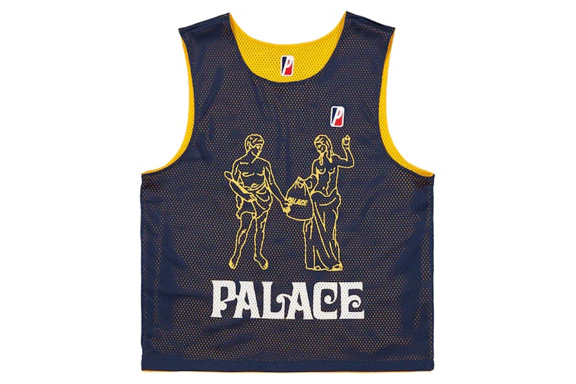 Pre-owned Palace Mesh Practice Vest Navy/yellow