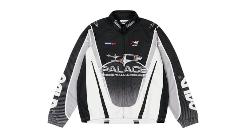 Pre-owned Palace Men's  More Than A Cycling Zip Jacket In Black/silver In Multi