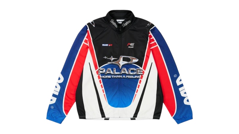 Pre-owned Palace Men's  More Than A Cycling Zip Jacket In Red/blue In Multi