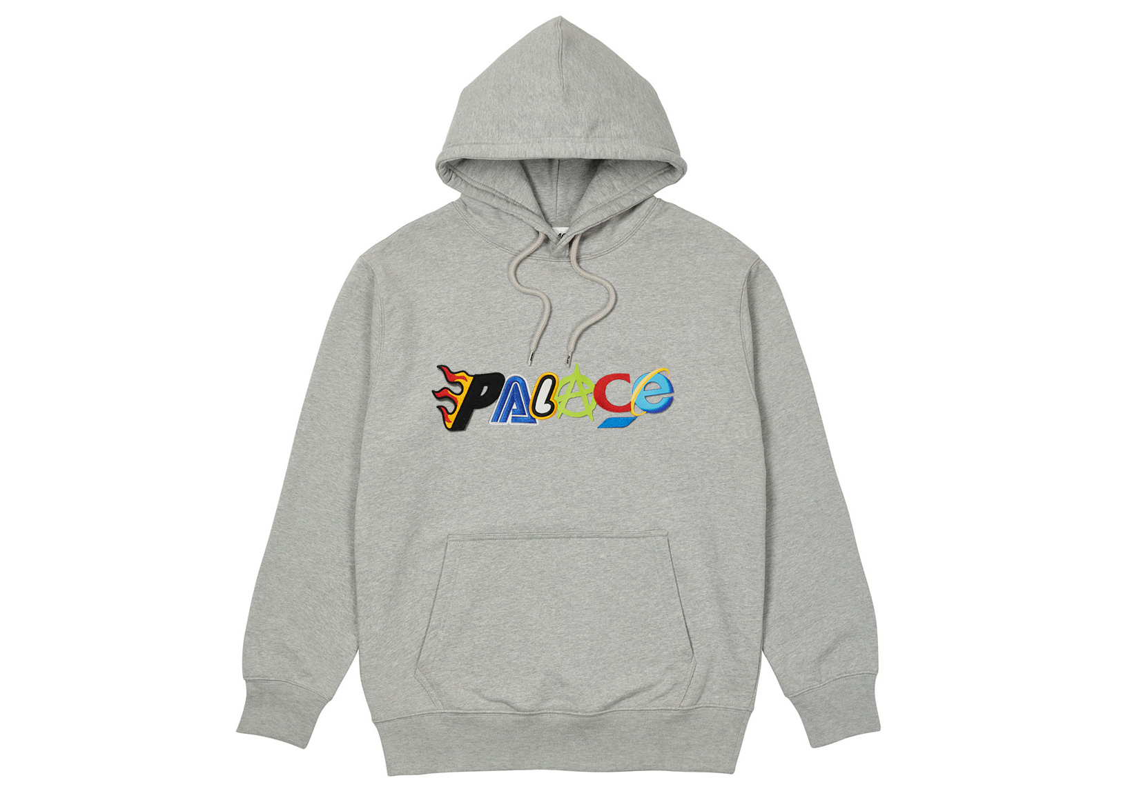 palace hoodie grey
