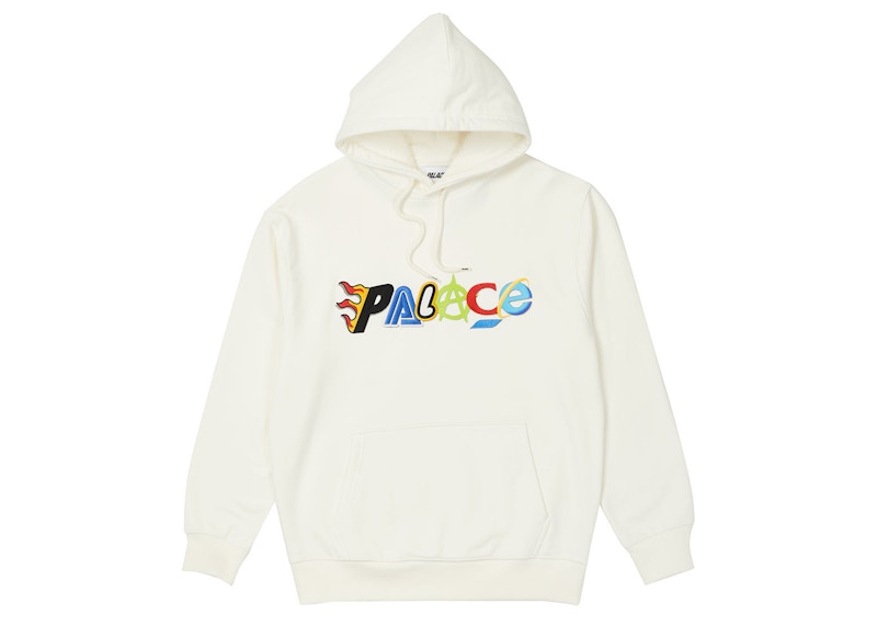 Palace white hoodie best sale