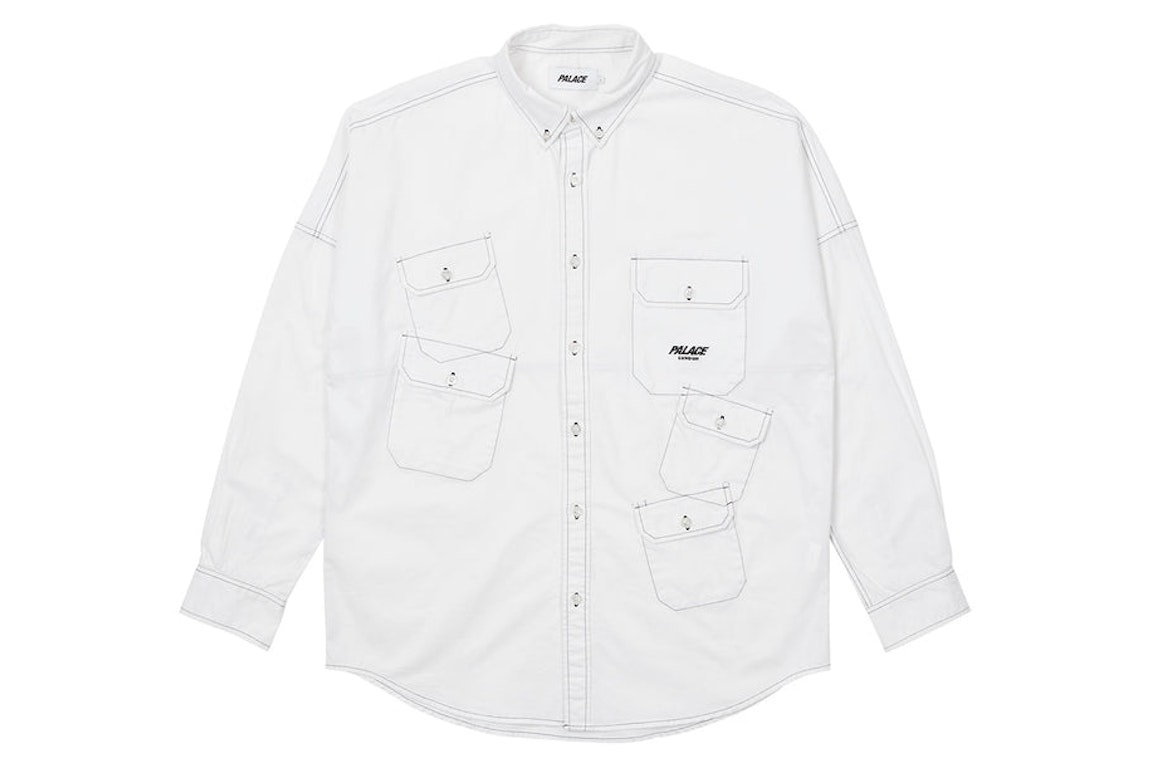 Pre-owned Palace Multi Pocket Shirt White