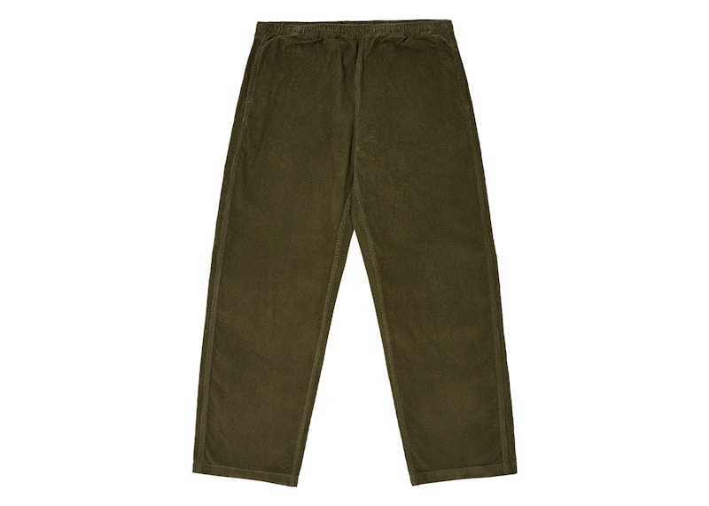 Pre-owned Palace Men's  Needle Cord Beach Trouser In The Deep Green