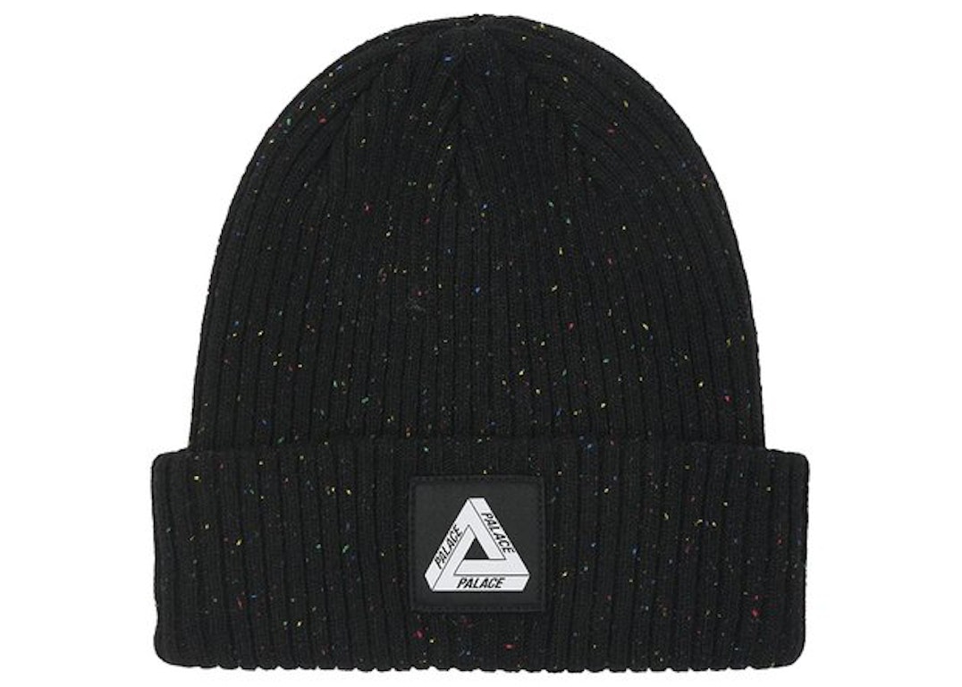 Pre-owned Palace Nepped Tri-ferg Patch Beanie Black