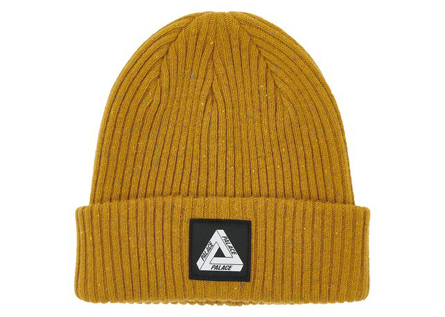 Palace Nepped Tri-Ferg Patch Beanie Tan - FW21 - GB