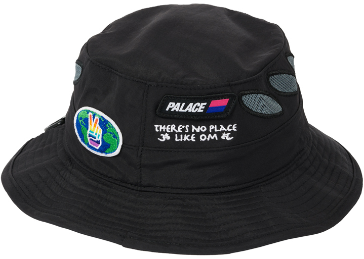 Palace OM Shell Bucket Hat Black Men's - SS21 - US