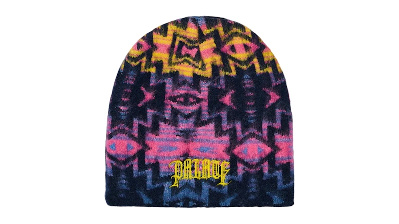 帽子 S/M PALACE Furry Ears Nein Cuff Beanie Palace Olde English Furry Nein Cuff Beanie Navajo Blue Men's