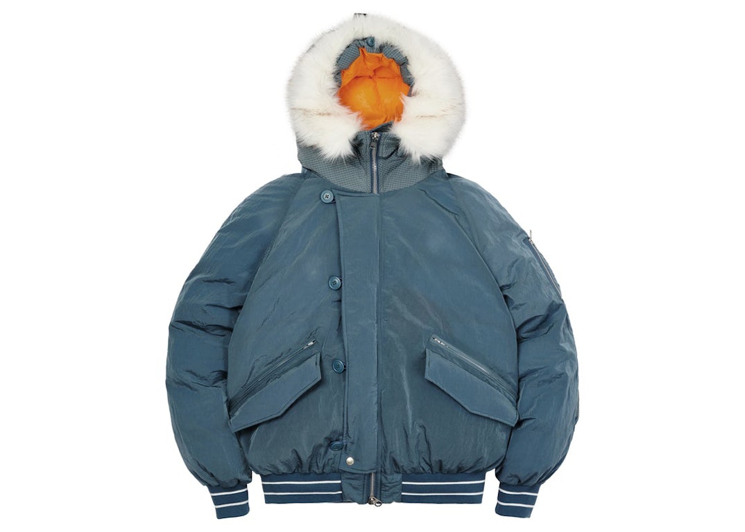 Pre-owned Palace P-2b Short Parka (fw21) Blue