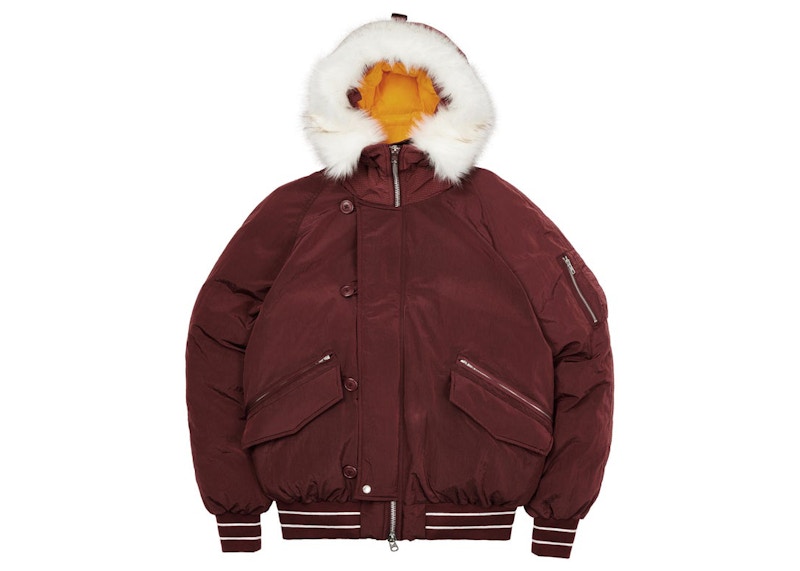 Pre-owned Palace P-2b Short Parka (fw21) Burgundy | ModeSens