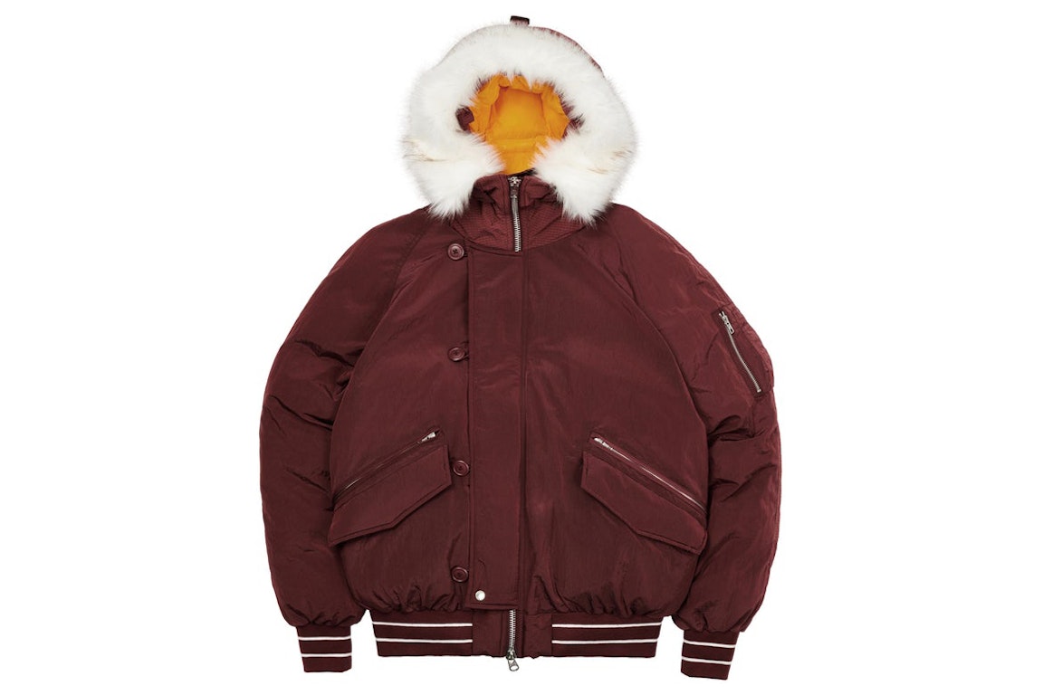 Pre-owned Palace P-2b Short Parka (fw21) Burgundy
