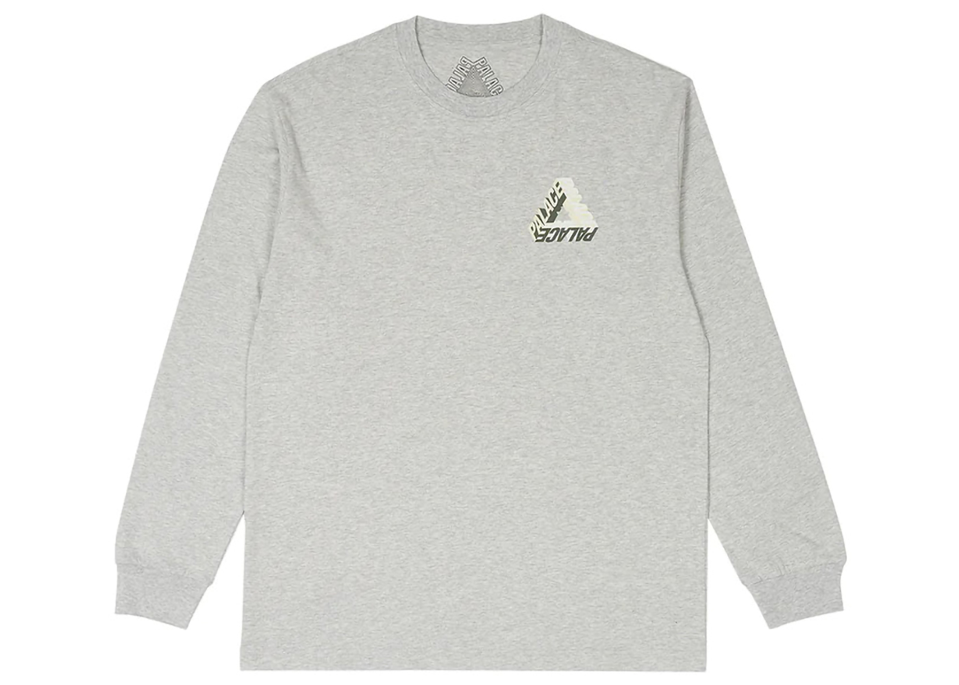 Palace P-3D Longsleeve (FW23) Grey Marl Men's - FW23 - US