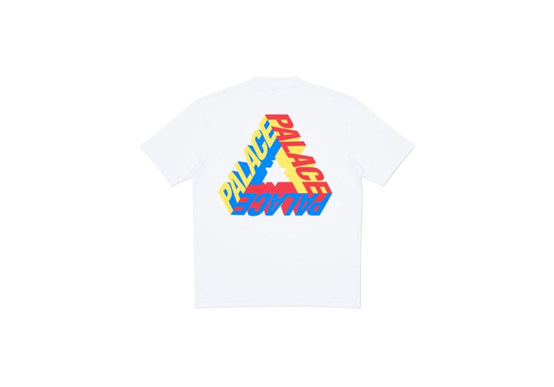 Palace P-3D T-Shirt (Summer 2017) White/Yellow/Red/Blue Men's