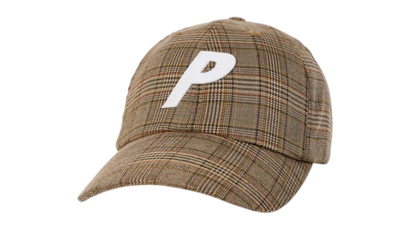 P 6-PANEL HOUNDSTOOTH BROWN Palace キャップ Palace P 6-Panel (FW25) Houndstooth Brown Men's - FW25 - US