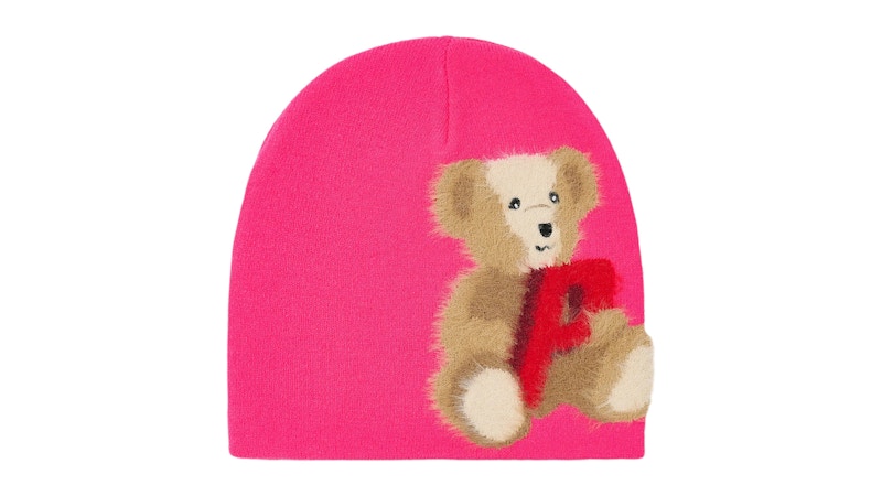 PALACE Pre-owned Men's P Bear Nein Cuff Beanie In Pink