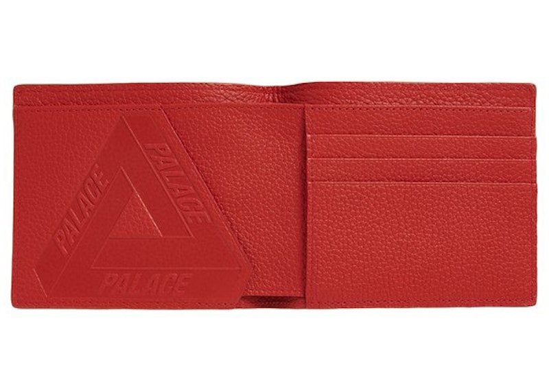 Palace P Embossed Billfold Wallet Orange/Red - FW21 - JP