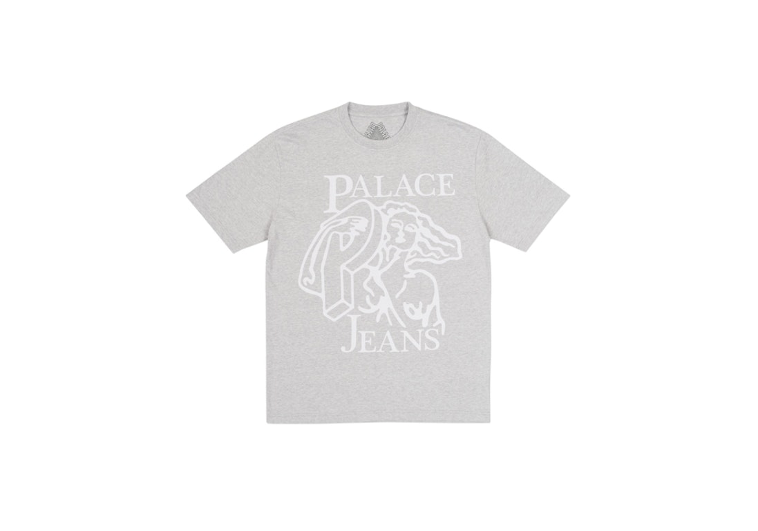 Pre-owned Palace P Jeans T-shirt Grey Marl/white