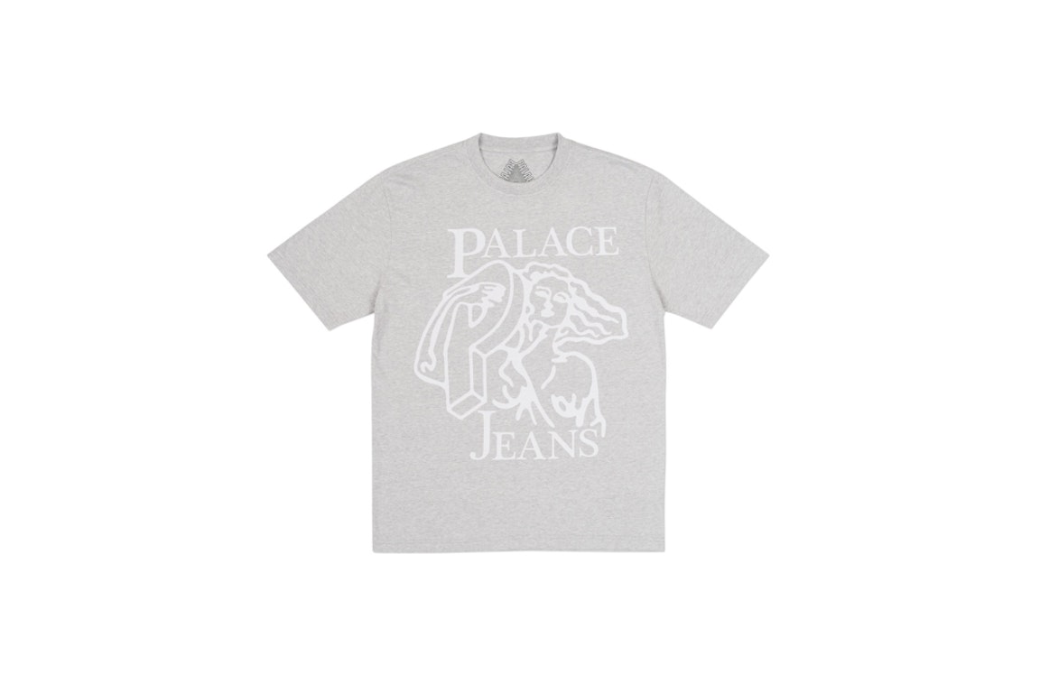 Pre-owned Palace P Jeans T-shirt Grey Marl/white