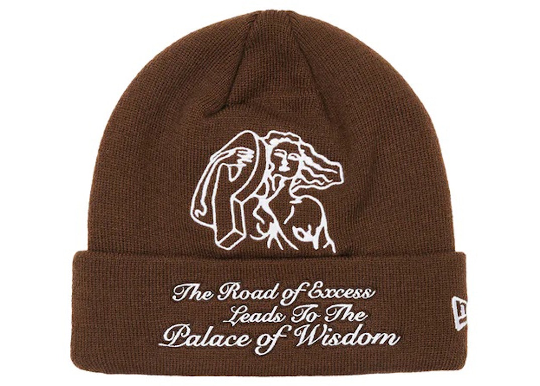 Pre-owned Palace P-statue New Era Beanie Brown