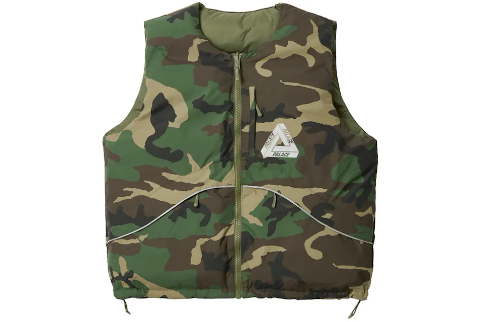 Palace P-Tech Reversible Puffa Vest Camo Men's - FW23 - US