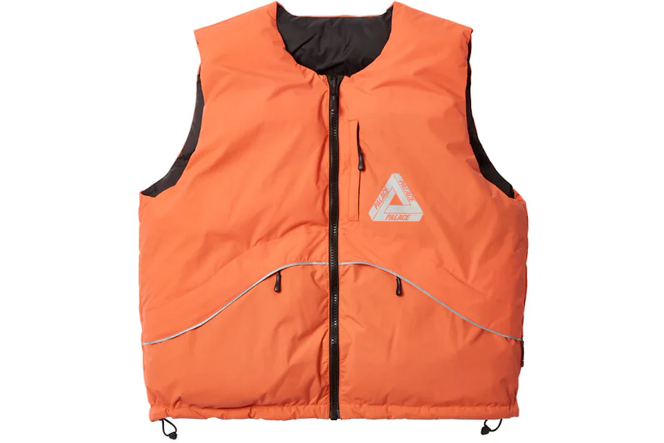 Palace P-Tech Reversible Puffa Vest Orange Men's - FW23 - US
