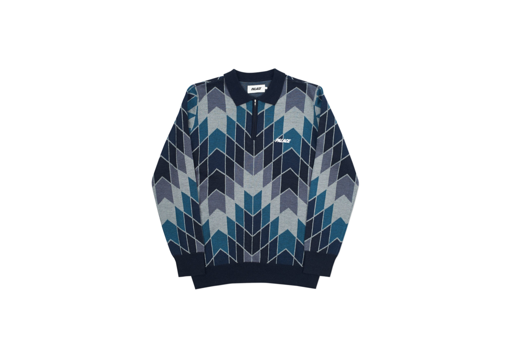 Palace Swirly Wurly Knit Navy/White Men's - Spring 2018 - US