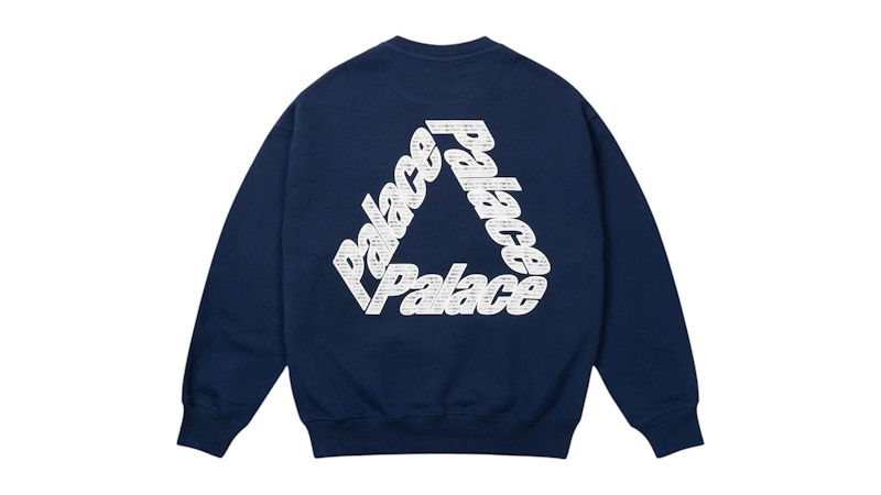 Palace P3 Chain Puff Crew Navy Men's - FW25 - GB Palace P3 Chain Puff Crew Navy Men's - FW25 - GB