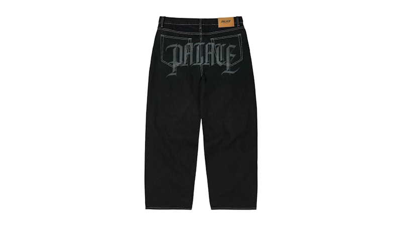 Palace P90 Baggy Script Jean Black Stone Wash メンズ - SS26 - JP