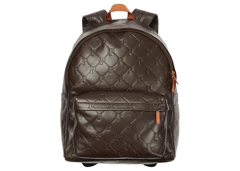 Palace PAL-M-Gram Leather Backpack Brown - SS23 - US