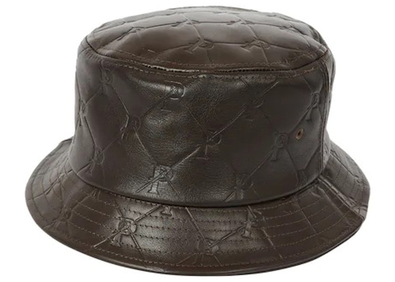 帽子 Palace PAL-M-Gram Leather Bucket Hat Palace PAL-M-Gram Leather Bucket Hat Brown Men's - SS23 - US