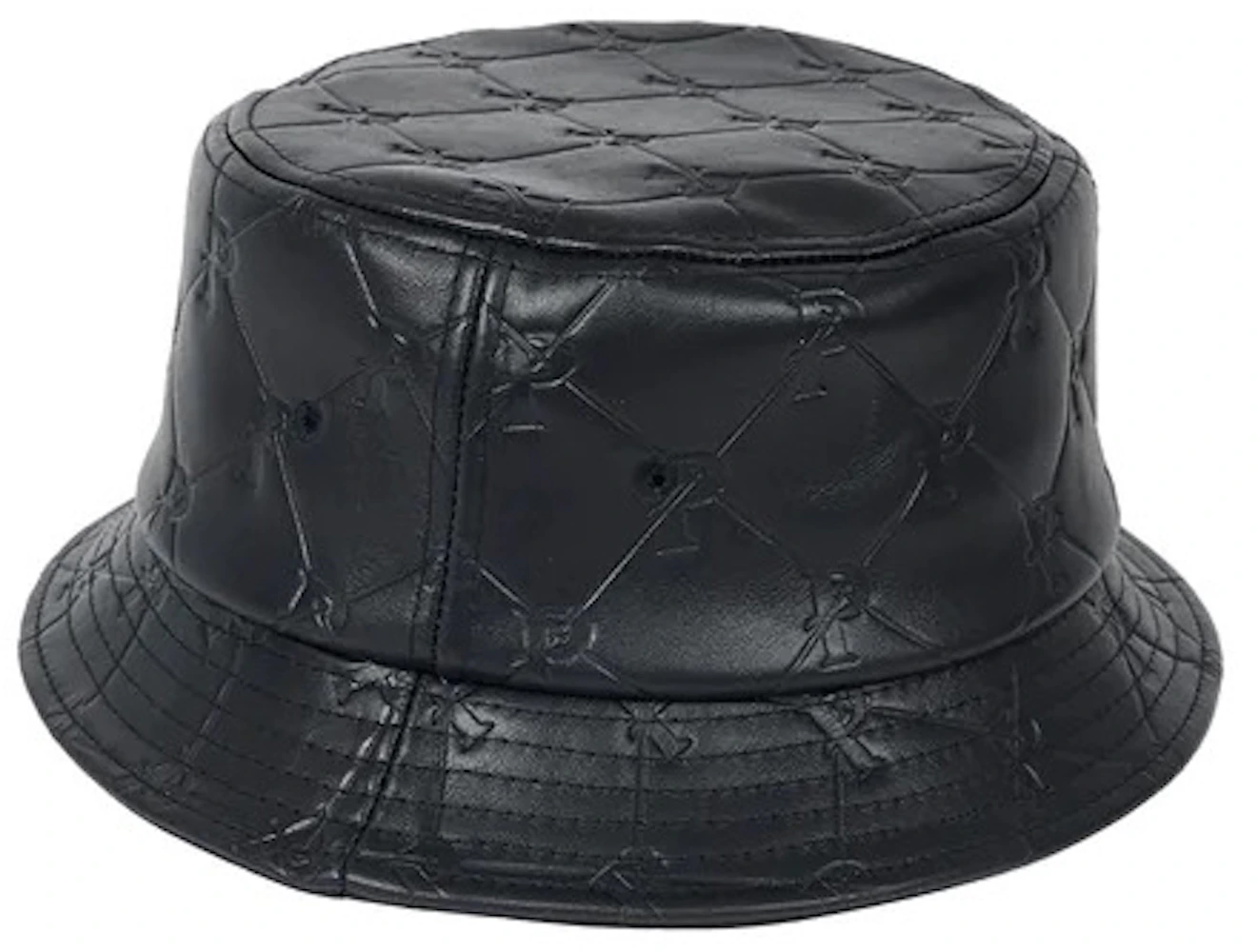 Palace PAL-M-Gram Leather Bucket Hat Midnight Blue - SS23 - JP