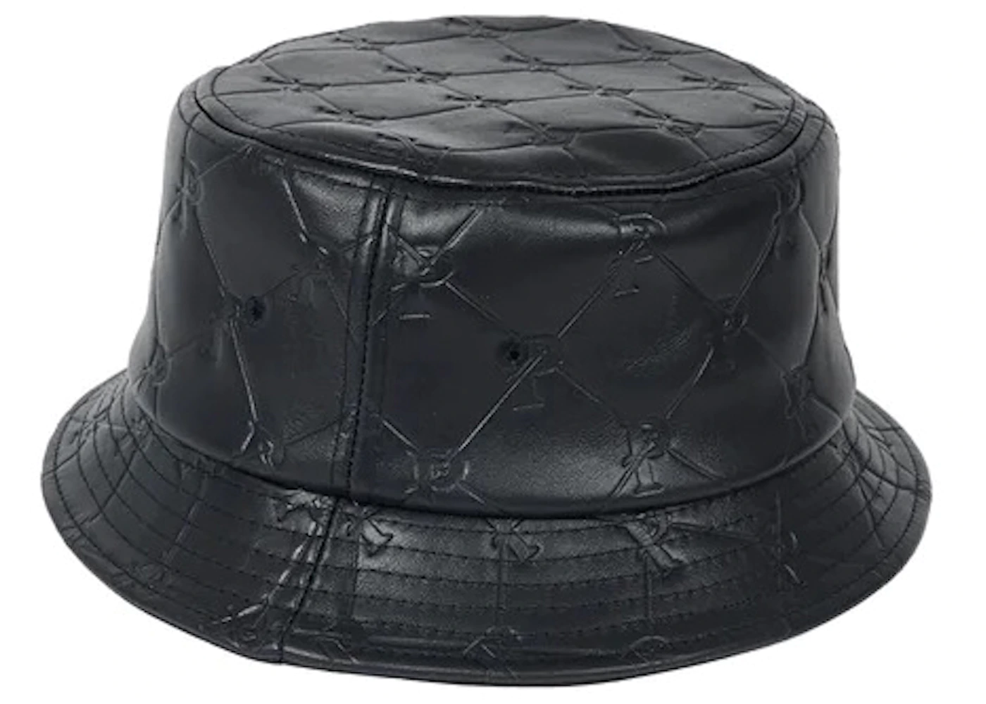 Palace PAL-M-Gram Leather Bucket Hat Midnight Blue - SS23 - JP