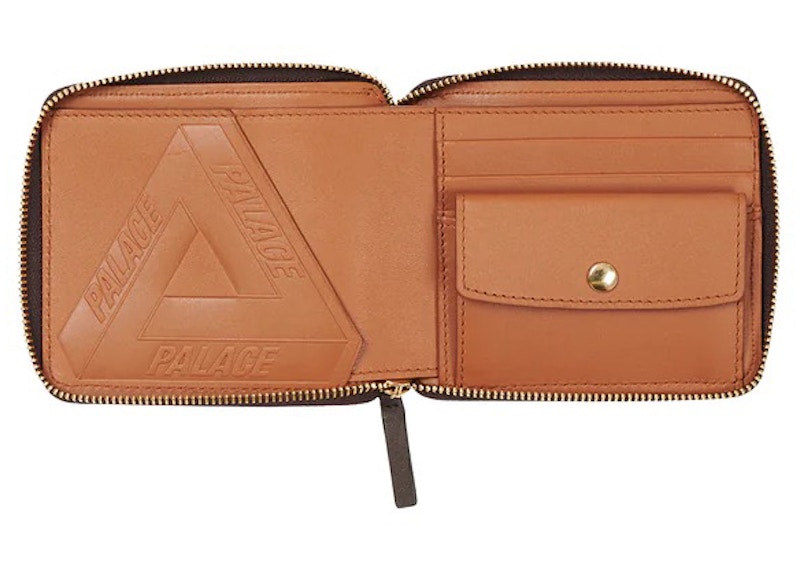 Palace PAL-M-Gram Leather Zip Wallet Brown - SS23 - US