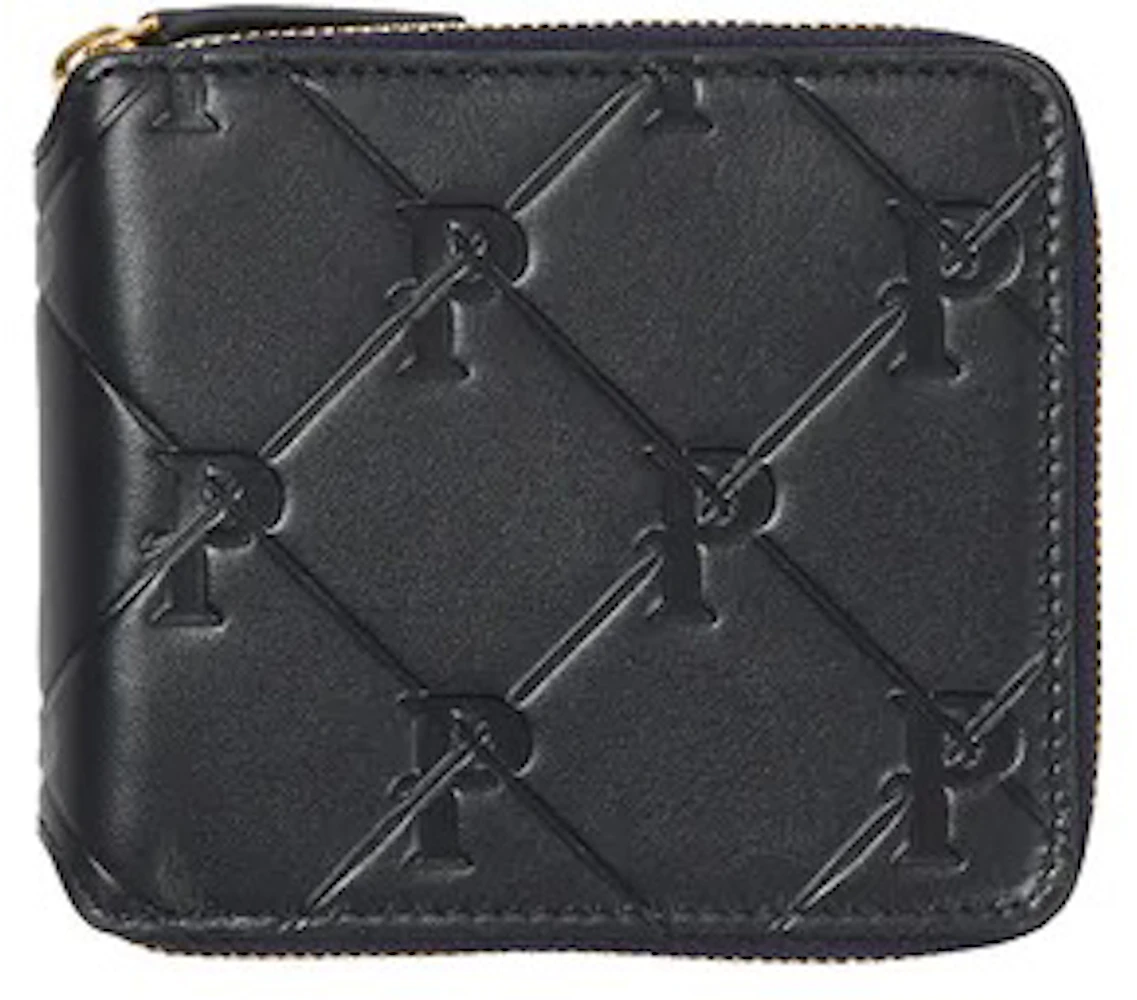 Palace PAL-M-Gram Leather Zip Wallet Midnight Blue