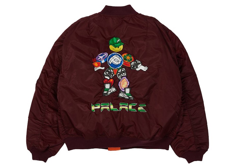 Palace PEZ Pezman MA1 Jacket Burgundy Men's - FW21 - US