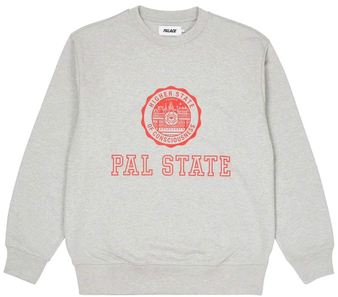 Palace Pal State Crew Grey Marl Homme - SS22 - FR
