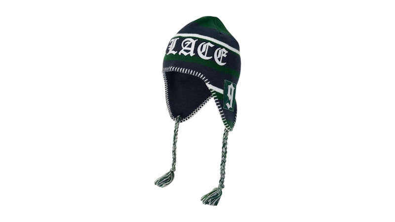 Pre-owned Palace Men's   Union Peruvian Beanie In Navy Blue