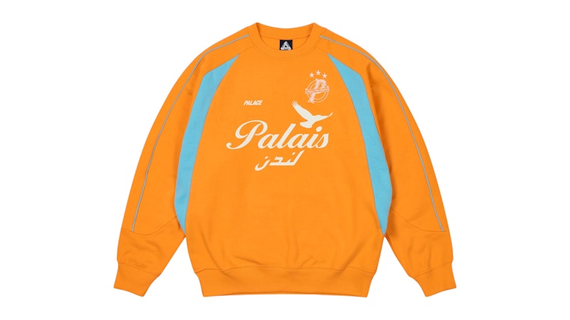 ★25SS WEEK1★Palace APPLIQUE TEAM CREW Palace Palais Pro-Team Crew Tiger Orange Men's - SS25 - US