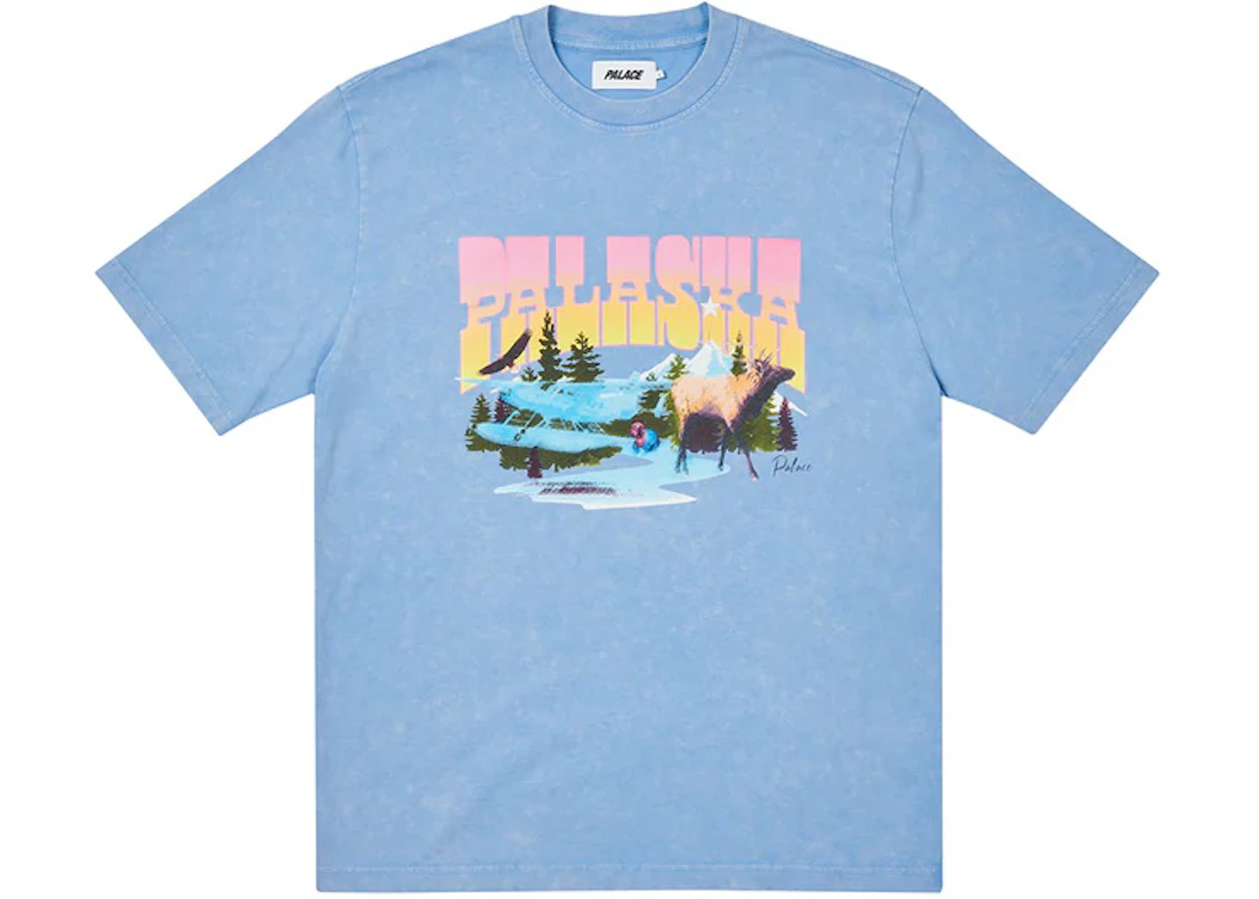 Palace Palaska Dye T-shirt Blue Men's - SS22 - US