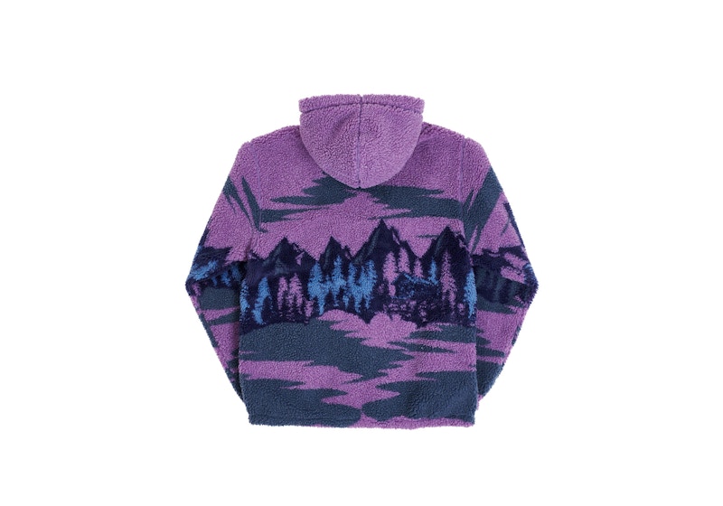 Palace Palaska Fleece Jacket Purple Men's - FW20 - US