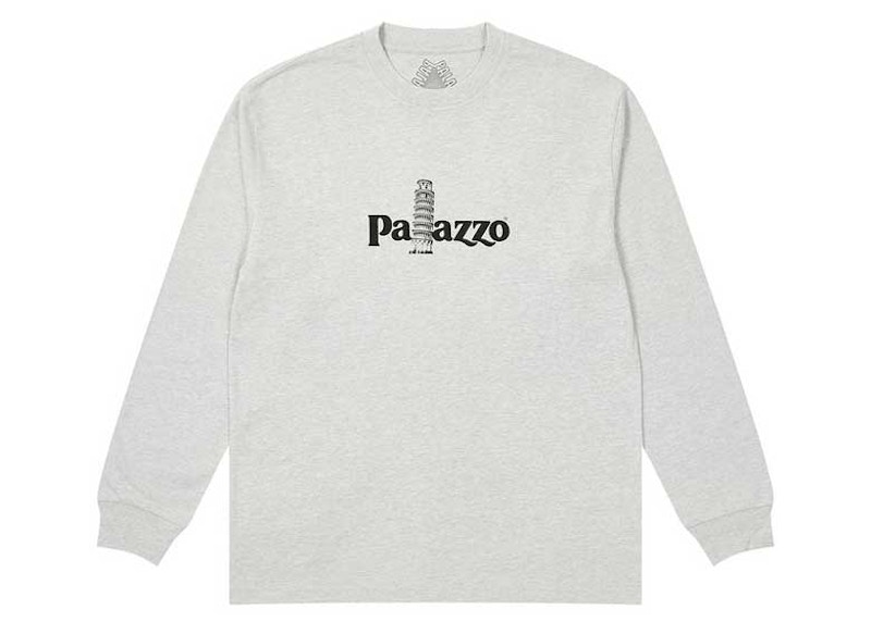 Palace Palazzo Longsleeve Grey Marl Men's - SS21 - GB