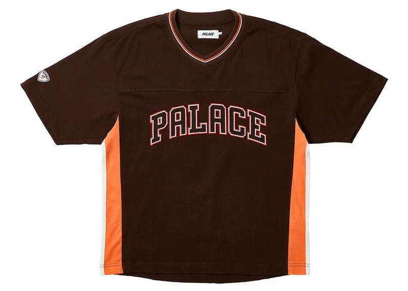 Palace Panel V-Neck Jersey Brown Men's - FW23 - US