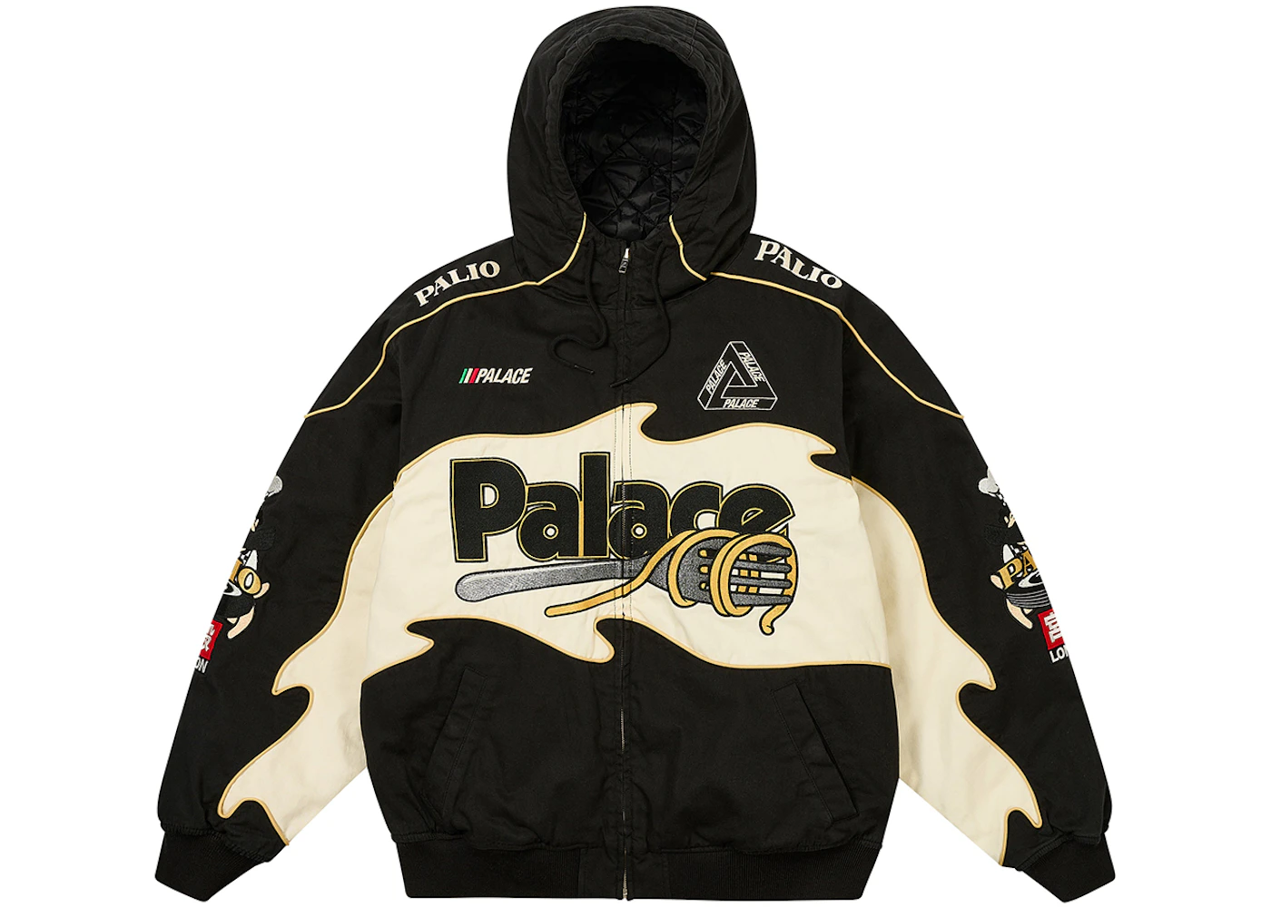 Palace Pasta Jacket Concrete Black Men's FW24 GB