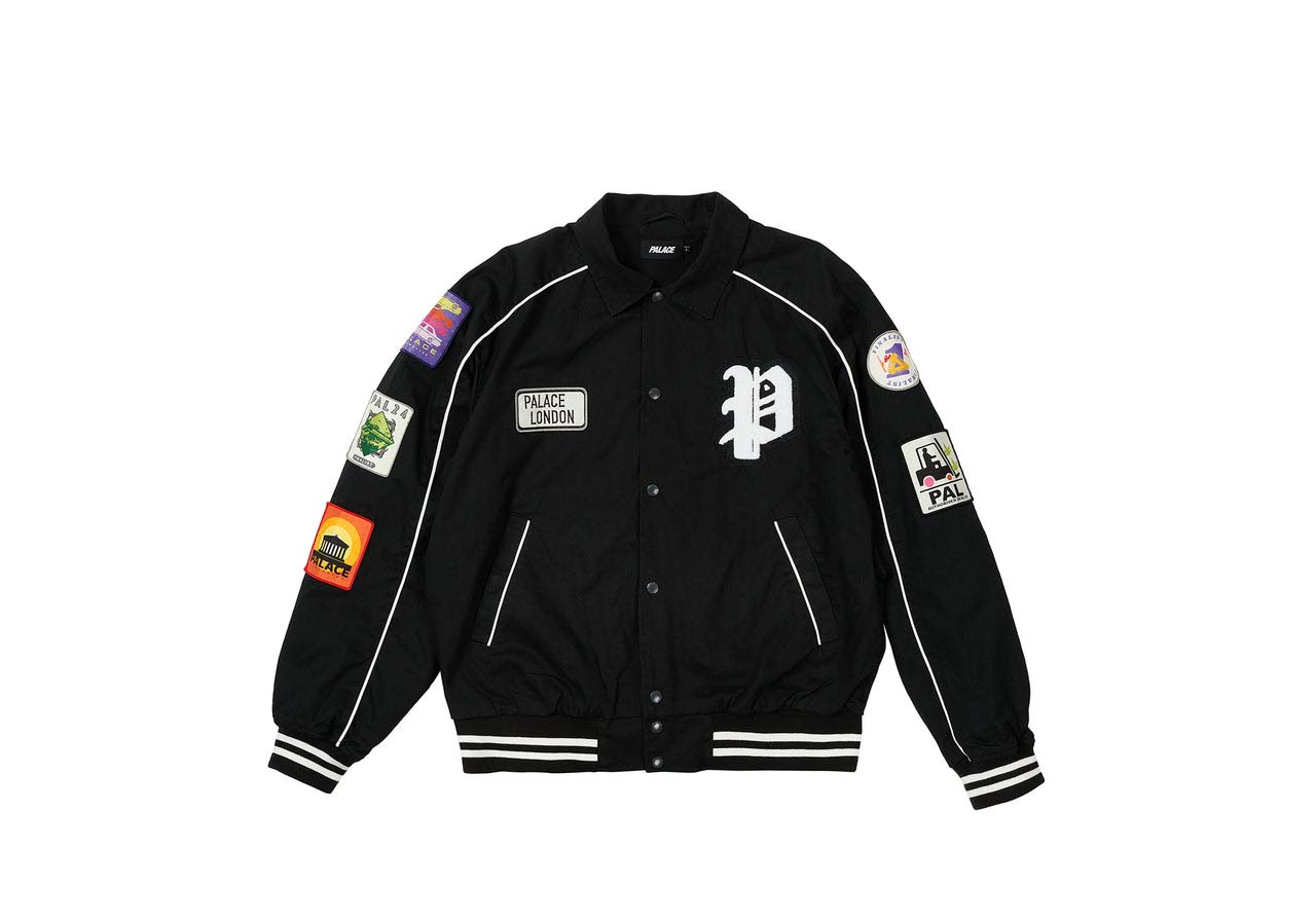 Palace Patches Cotton Bomber Black - SS22 Men's - US