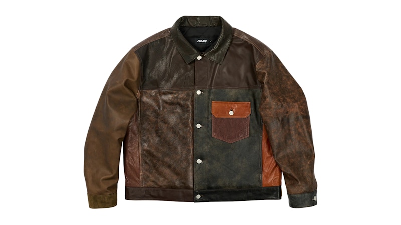 ジャケット・アウター Palace PATCHY LEATHER JACKET MULTI Palace Patchy Leather Jacket Multi Men's - FW25 - US
