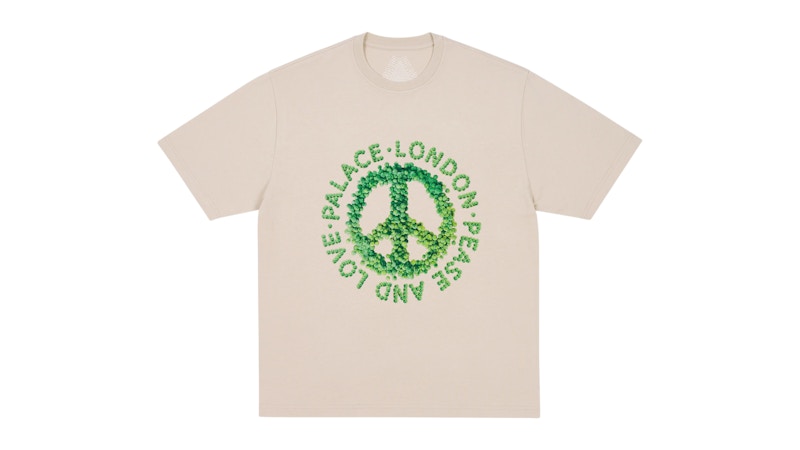 Palace Pease And Love T-Shirt Stoney Grey Men's - FW25 - US