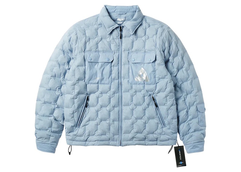 Palace Pertex Work Down Jacket Dusty Blue Men's - FW22 - US