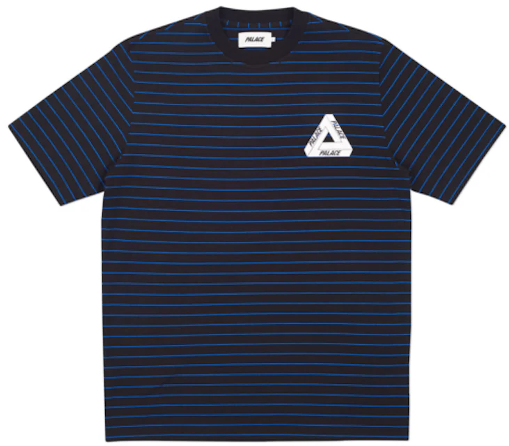 Palace Petit Stripe 220 T-Shirt Black/Cyan - Autumn 2017 Men's - GB