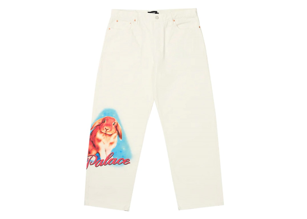 Pre-owned Palace Phumper P90 Baggy Jean White